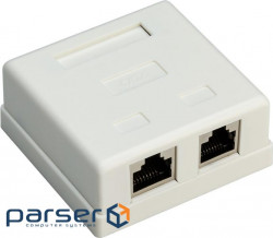 Network socket RJ45 STP6 2x2 (socket), external LSA ToolFree AWG22-24, white (75.07.7635-10)
