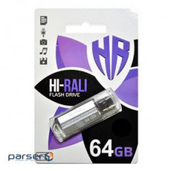 Флеш-накопичувач USB 64GB Hi-Rali Corsair Series Silver (HI-64GBCORSL)