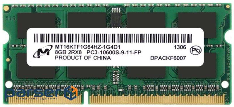 Модуль пам'яті MICRON SO-DIMM DDR3 1333MHz 8GB (MT16KTF1G64HZ-1G4D1)
