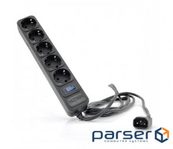 Мережевий фільтр-подовжувач для ДБЖ MERLION UPS B518 Black 1.8м