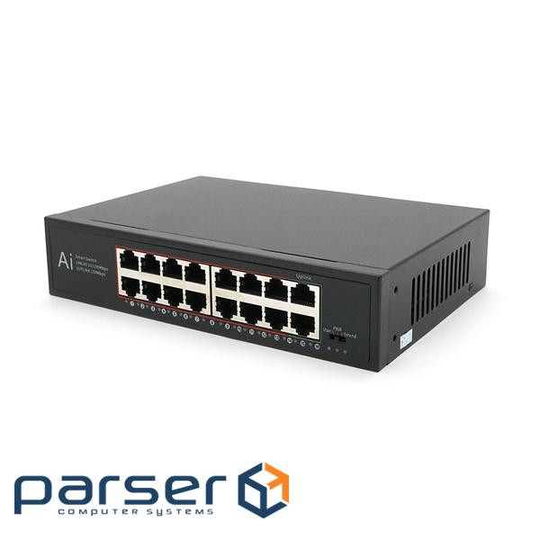 Комутатор Merlion MS1016 16 портів Ethernet 10 / 100 Мбіт / сек. метал AC220V. AC220V.