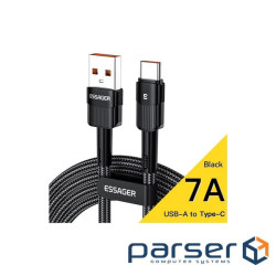 Дата кабель USB 2.0 AM to USB-C 2.0m 7A black Essager (EXCT-XCA01)