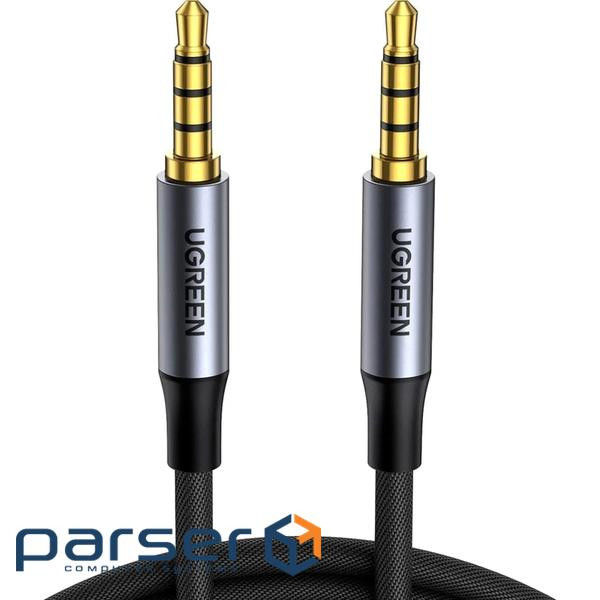 Кабель мультимедійний 3.5mm M to 3.5mm M 1.0m (4pin) AV183 gray Ugreen (10648)