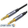 Кабель мультимедійний 3.5mm M to 3.5mm M 1.0m (4pin) AV183 gray Ugreen (10648)