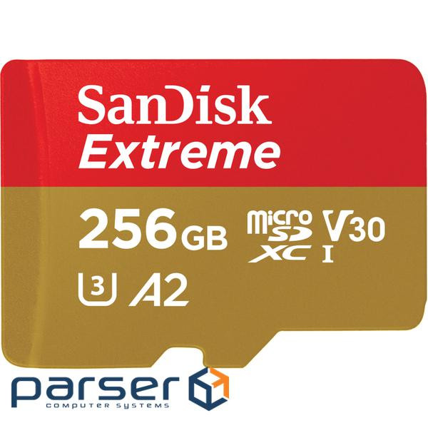 Memory card SanDisk 256GB microSDXC C10 UHS-I U3 R190/W130MB/s Extreme V30 (SDSQXAV-256G-GN6MN)