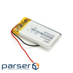 Літій-полімерний акумулятор 4*20*35mm (Li-ion 3.7В 230мА&middot,год) (402035) ) (402035)