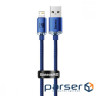 Кабель BASEUS Crystal Shine Series Fast Charging Data Cable USB to iP 2.4A 2м Blue (CAJY000103)