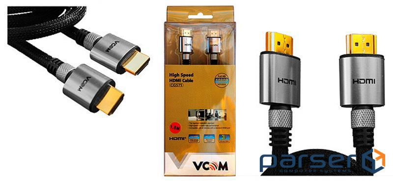 Кабель VCOM , HDMI-HDMI, v1.4, 1.8м, черный (CG571-1.8)