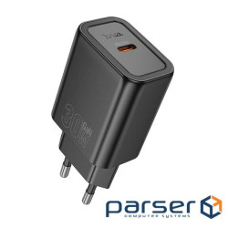 СЗУ HOCO N62 110-240V, PD30W, USB-C, Black, Box (N62B)