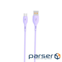 Кабель SkyDolphin S22T Soft Silicone USB - USB Type-C (M/M), 1 м , Violet (SDUSB-000603)