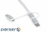 Дата кабель USB 2.0 AM to Lightning + Micro 5P + Type-C 1.0m Cablexpert (CC-USB2-AMLM32-1M-W)