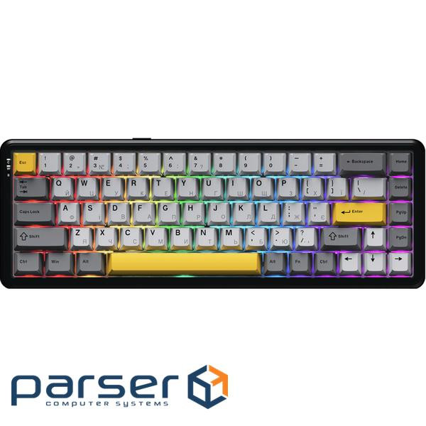 Дротова магнітна клавіатура Ajazz AK680 MAX Magnetic switches Black Gray Yellow (AK680-M-BGY-AW)