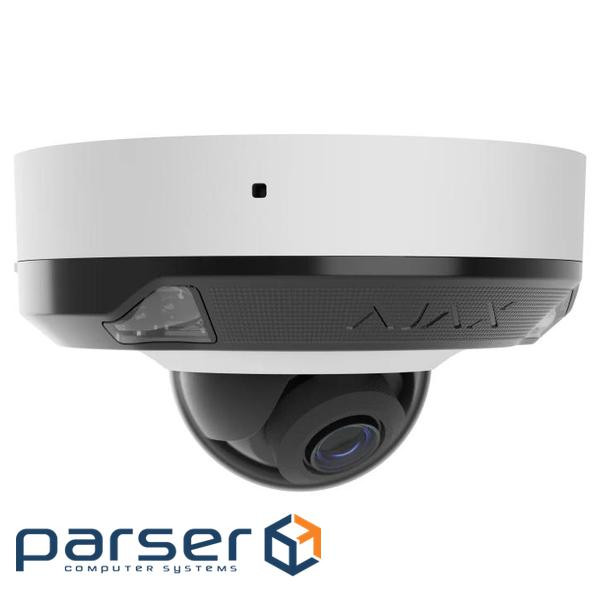 8 Mp IP охоронна відеокамера з гібридним підсвічуванням Ajax DomeCam Min (DomeCamMiniHL(8Mp / 4mm)W)