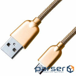 Кабель Grand-X USB-microUSB, 1м Gold (MM02G)