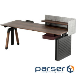Компютерний стіл з електрорегулюванням висоти Sihoo D07 1.8m Walnut/Bla (D07A-101/D07J-101-AB/D07-P)