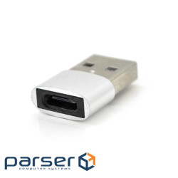 Перехідник HOCO USB2.0(M) => Type-C(F), Silver, Пакет (TYPE-C(F) / USB (M)) (TYPE-C(F) / USB (M))