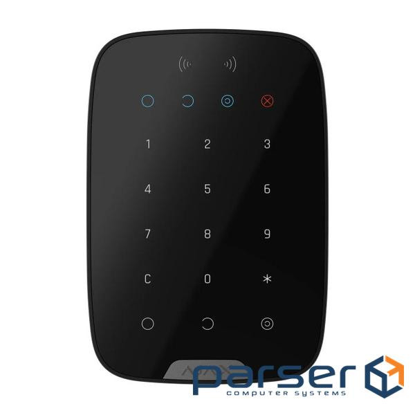 Бездротова клавіатура з підтримкою захищених карт та брелок (Ajax Keypad S Plus (8PD) black)