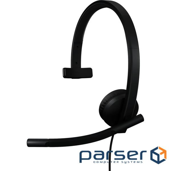 Навушники Logitech H570e Corded for Business Mono Teams USB-C Black (981-001427)