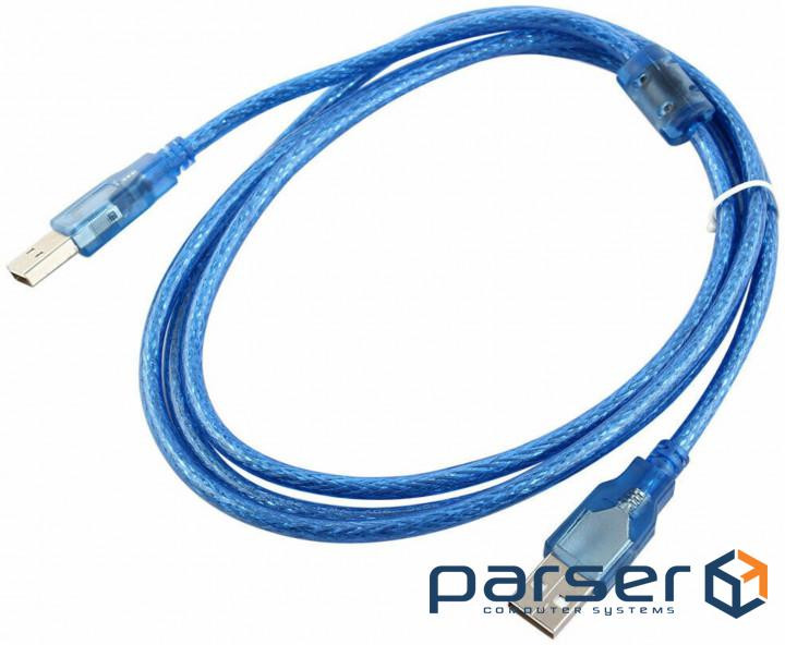 Кабель USB 2.0 RITAR AM / AM, 3.0m, прозорий синій (7375)