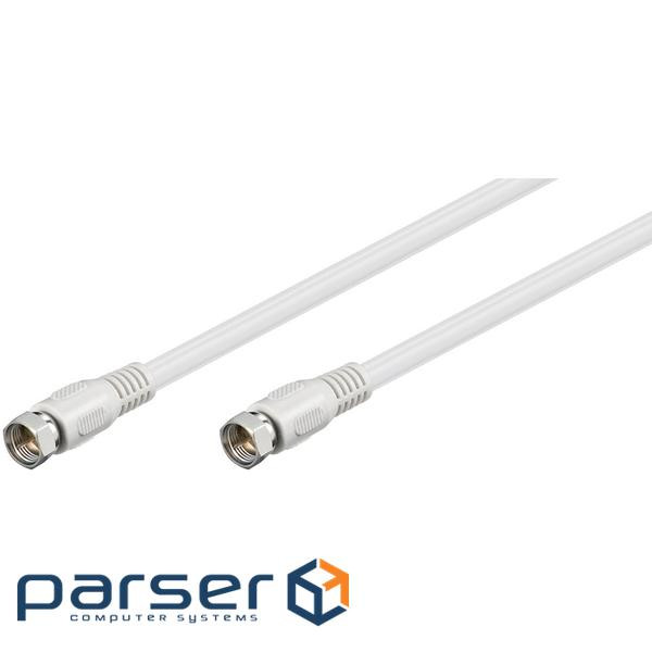 Кабель антенний RF:F M/M 2.5m,75 Ohm 2xShielded D=5.3mm Coax,білий (75.05.0738-60) (75.05.0738-60)