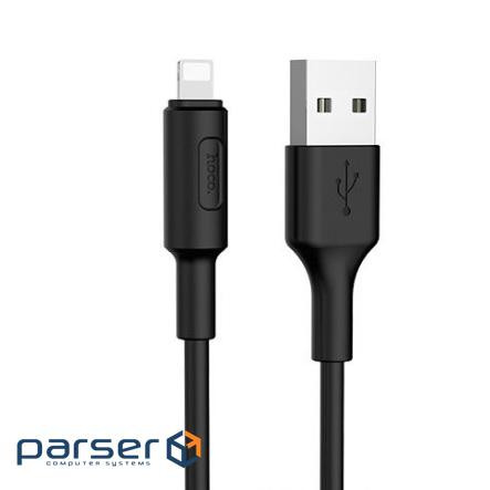 Кабель Hoco X25 Soarer, Lightning-USB, Black, Довжина 1м , BOX (ZDL-X25LB)