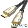 Кабель UGREEN DP112 Round Cable Zinc Alloy Shell DisplayPort 3м Black (60844)