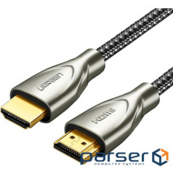 Кабель UGREEN HD131 Carbon Fiber Zinc Alloy Cable HDMI v2.0 1м Gray (50106) (UGR-50106)