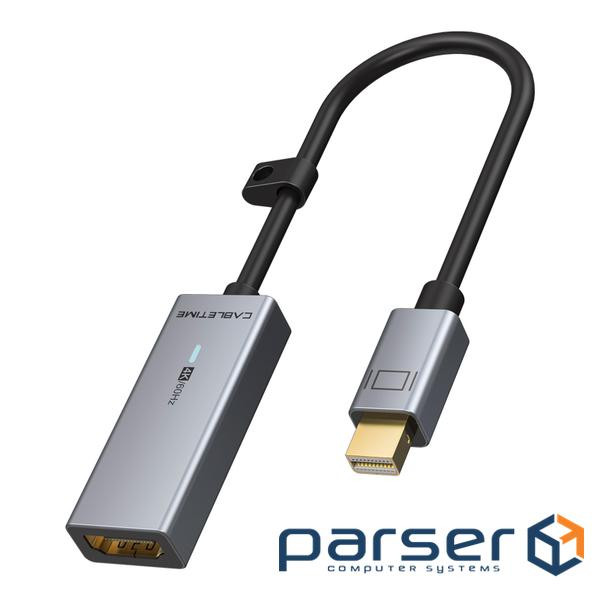 Кабель-перехідник CableTime mini DisplayPort (M) - HDMI (M), 4K/60Hz, 0.15 м (CP26A) (CA915347)