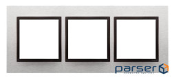 Рамка Premium NATURE 3x, металлическая Inox Yang (DRN3/76)