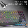 Клавіатура GamePro MK230R Red Swich Low Profile RGB Wireless/Bluetooth/USB Dark Gray