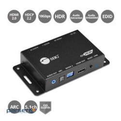SIIG Accessory CE-H23M11-S1 HDMI 2.0 Audio Extractor Embedder with multi-channel Brown Box