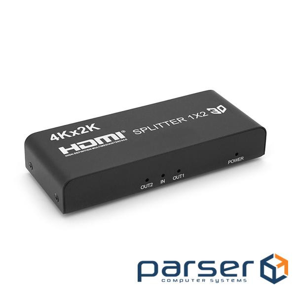 Активний HDMI сплітер 1=>2 порти, 4K, 2K, 3D, 1080Р, 1,4 версія, D (YT-S- (YT-S-HDMI1=>2-4KM)