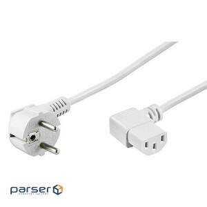 Power supply cable Goobay IEC(Schuko)-(C13) M/F 1.5m,90ё/90ё aside 0.75mm Cu (75.09.6043-40)