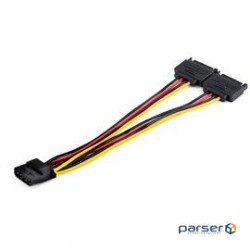 StarTech Cable DSATPMOLP4 Dual SATA to LP4 Power Doubler Cable Adapter Retail