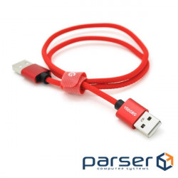 Кабель VEGGIEG UA-0.5, USB 2.0 AM/AM, 0.5m, Red (YT-AM/AM-UA-0.5)