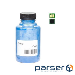 Тонер + чіп АНК для HP CLJ Pro M454dn/479dw, HP 415A бутль 60г Cyan (50000265) Cyan (50000265)