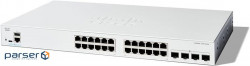 Комутатор Cisco Catalyst 1300 24xGE, PoE, 4x10G SFP+ (C1300-24P-4X)
