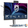 Монiтор TFT PHILIPS 23.8" 24B2U4301H/00 IPS 120Hz HDMI DP USB-C Pivot USB WebCam RJ45