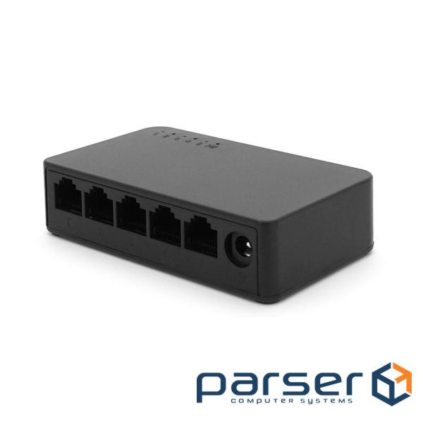 Комутатор Merlion MG1005 5 портів Ethernet 10 / 100 / 1000 Мбіт / сек. пластик DC 5V. Блок живлення 