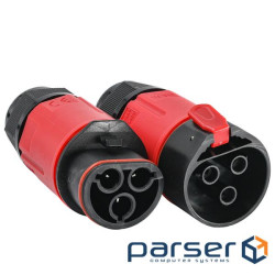 З"єднувач електричного кабелю, I-тип, 16A, 3P, 0.5-1.5/2.5 мм&sup2,, IP68, Red (CNP293-C3)