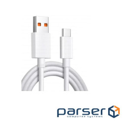 Кабель Dengos USB-USB Type-C 1м White (PLS-TC-6A-WHITE)