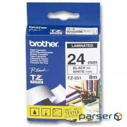 Стрічка для принтера етикеток Brother TZE251