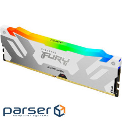 Модуль пам'яті KINGSTON FURY Renegade RGB DDR5 CUDIMM DDR5 8400MHz 24GB White/Silv (KF584CU40RWA-24)