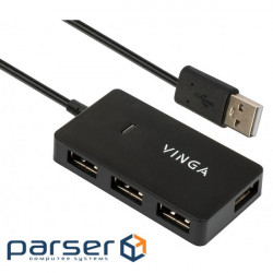 USB хаб VINGA VHA2A4 4xUSB2.0