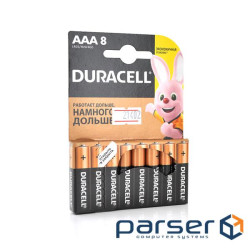 Батарейка лужна DURACELL LR03 (ААА) MN2400, 8шт в блістері, ціна за блістер (BD-MN2400-8) (BD-MN2400-8)