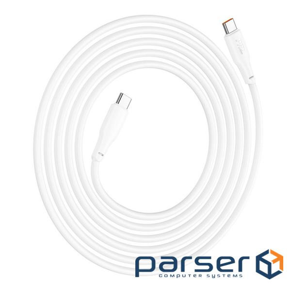 Дата кабель USB-C to USB-C 2.0m 100W TPE X93 white HOCO (6931474790729)