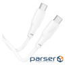 Дата кабель USB-C to USB-C 2.0m 100W TPE X93 white HOCO (6931474790729)