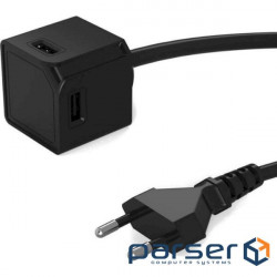Зарядний пристрій ALLOCACOC USBcube Original 4xUSB-A, 15W, cable 1.5m Black (10464BK/EUEUMC)