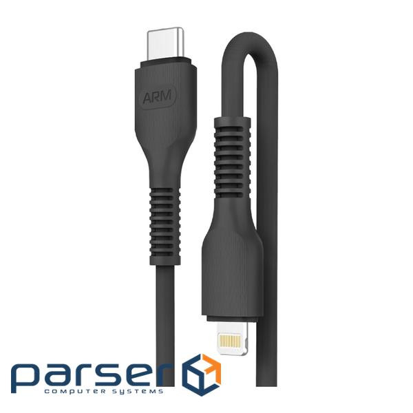 Дата кабель USB-C to Lightning 1.0m AR88 3A Black Armorstandart (ARM65287)