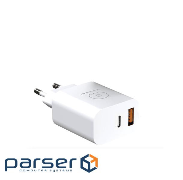 Зарядний пристрій WUW C172 1xUSB-C PD20W + 1xUSB QC3.0 18W Black (6972573335381)